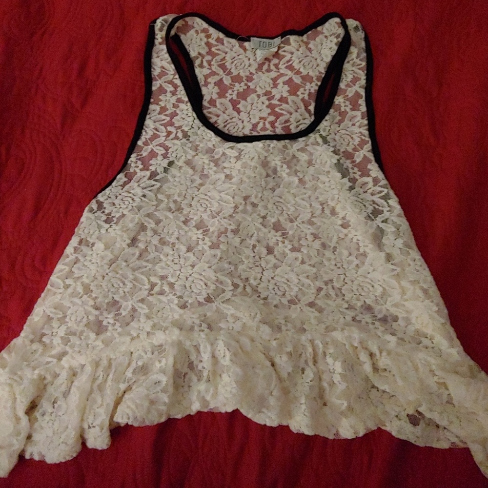 Lace Cropped Tank Top
